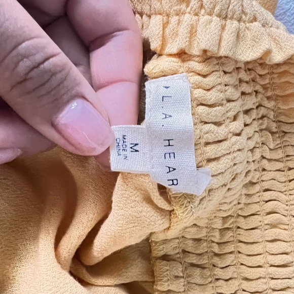 LA Hearts off the shoulder top in yellow - Picture 5 of 7